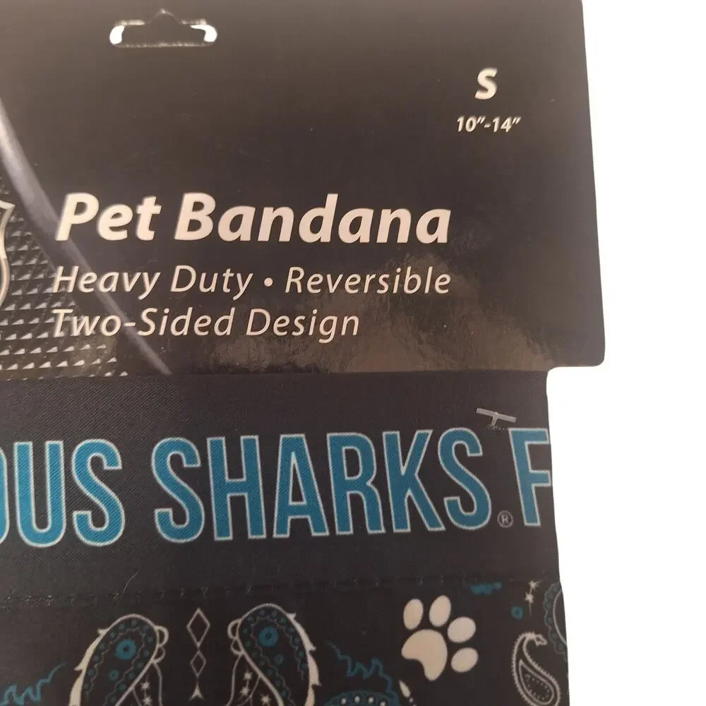 NHL San Jose Sharks Furocious Sharks Fan Pet Bandana (Small)